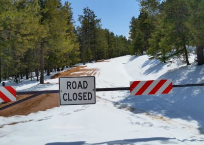 Winter road closure