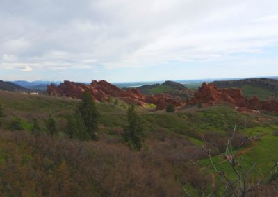 Red rock formations in the distance