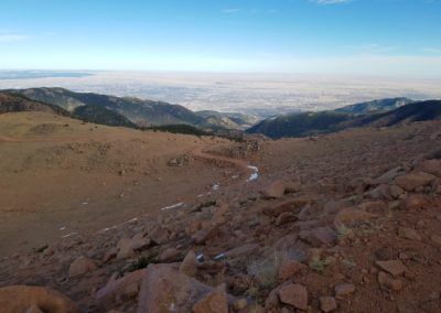 Looking down the trail on Almagre Mountain