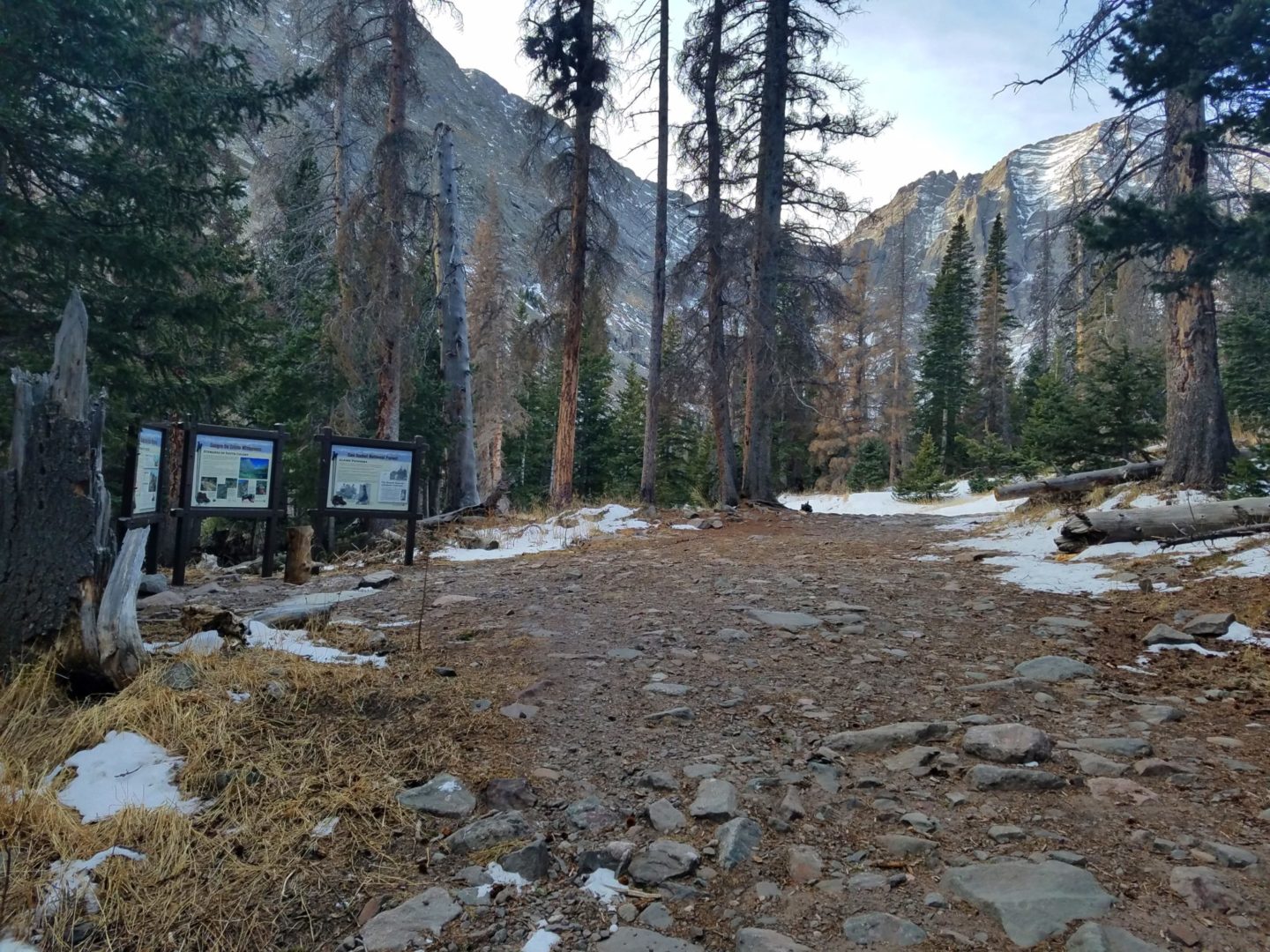 The old upper trailhead, now permanently closed
