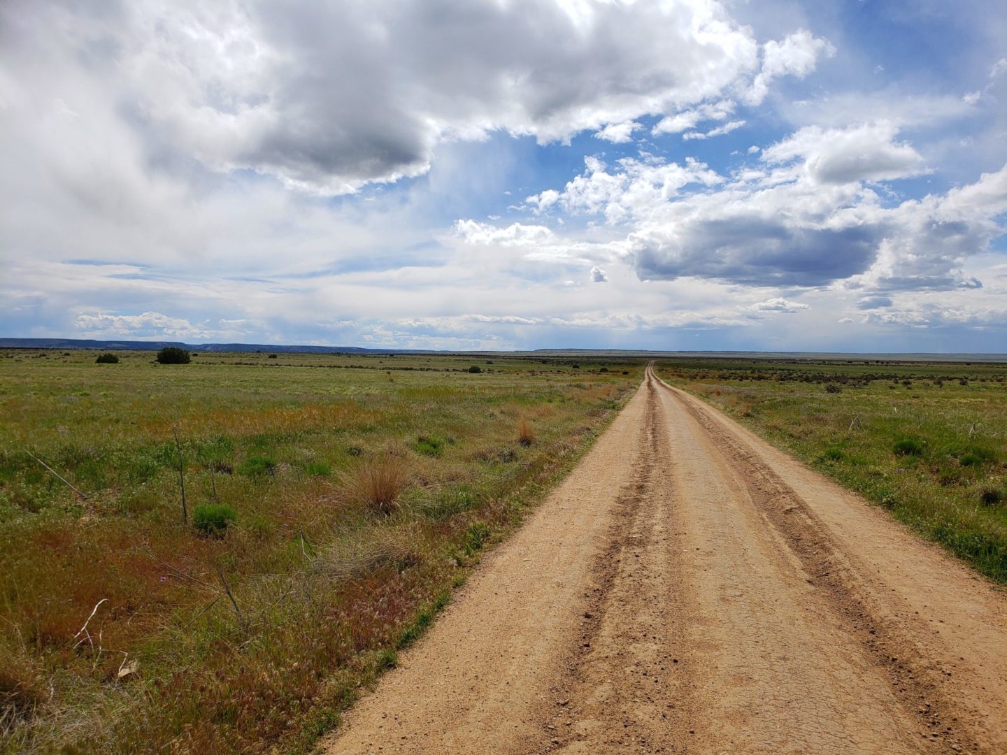 The long dirt roads through the Comanche Grasslands from the trailhead