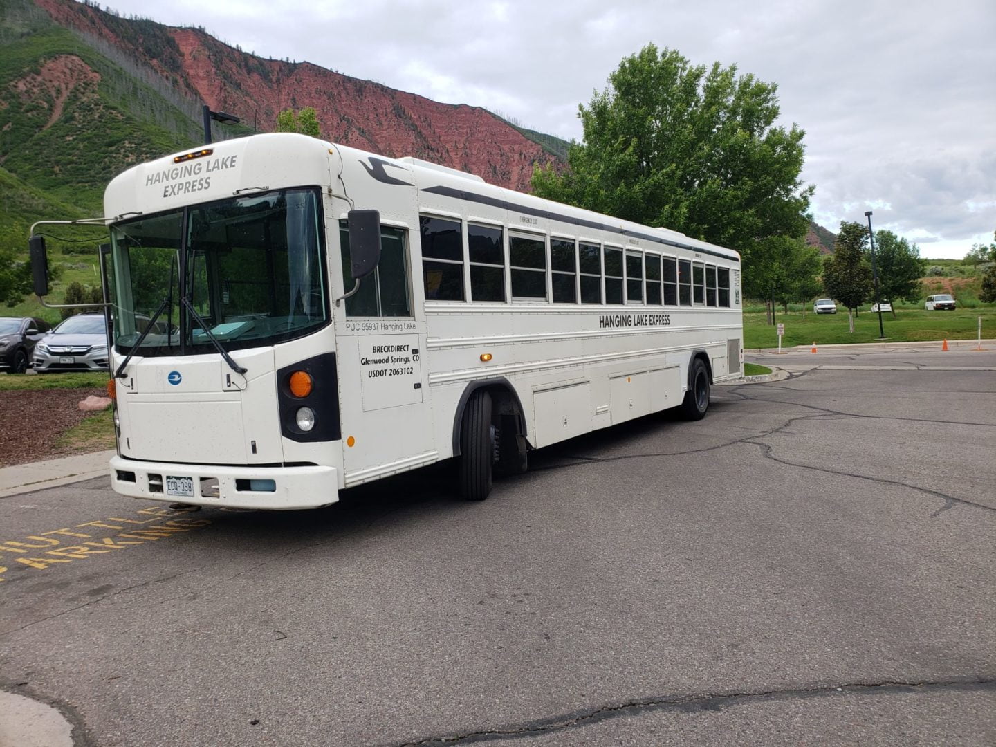 A 20 minute shuttle ride to Hanging Lake from the Rec. Center