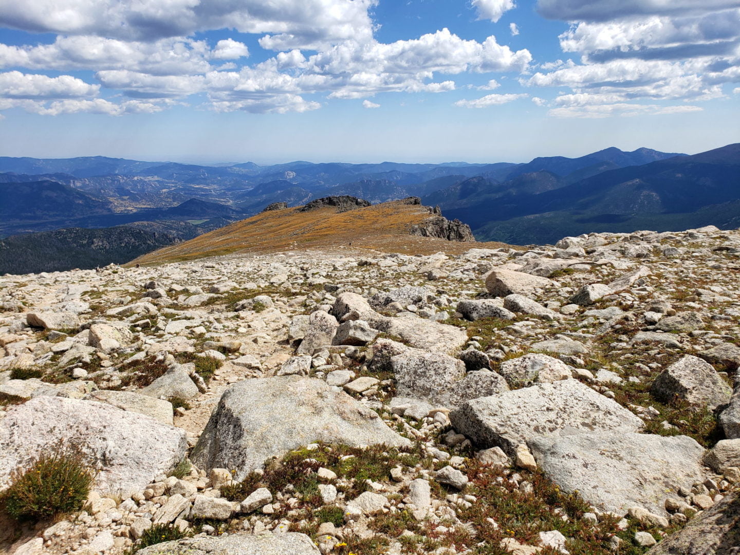 Looking east down the Flattop Mountain Trail