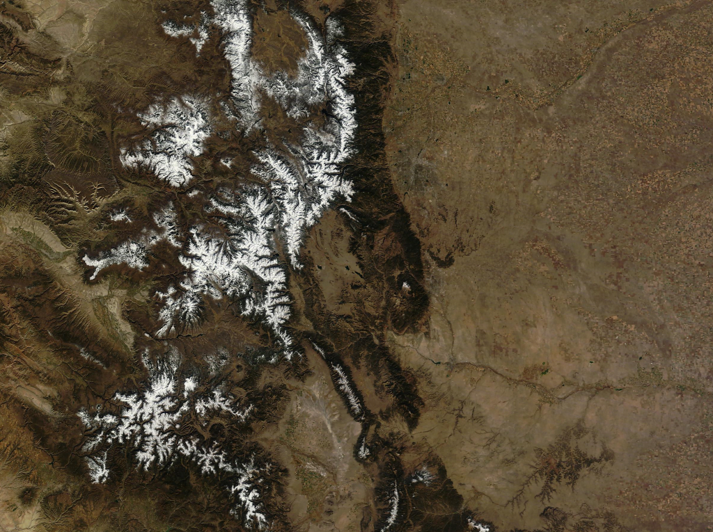 Colorado fall satellite view courtesy of the USGS