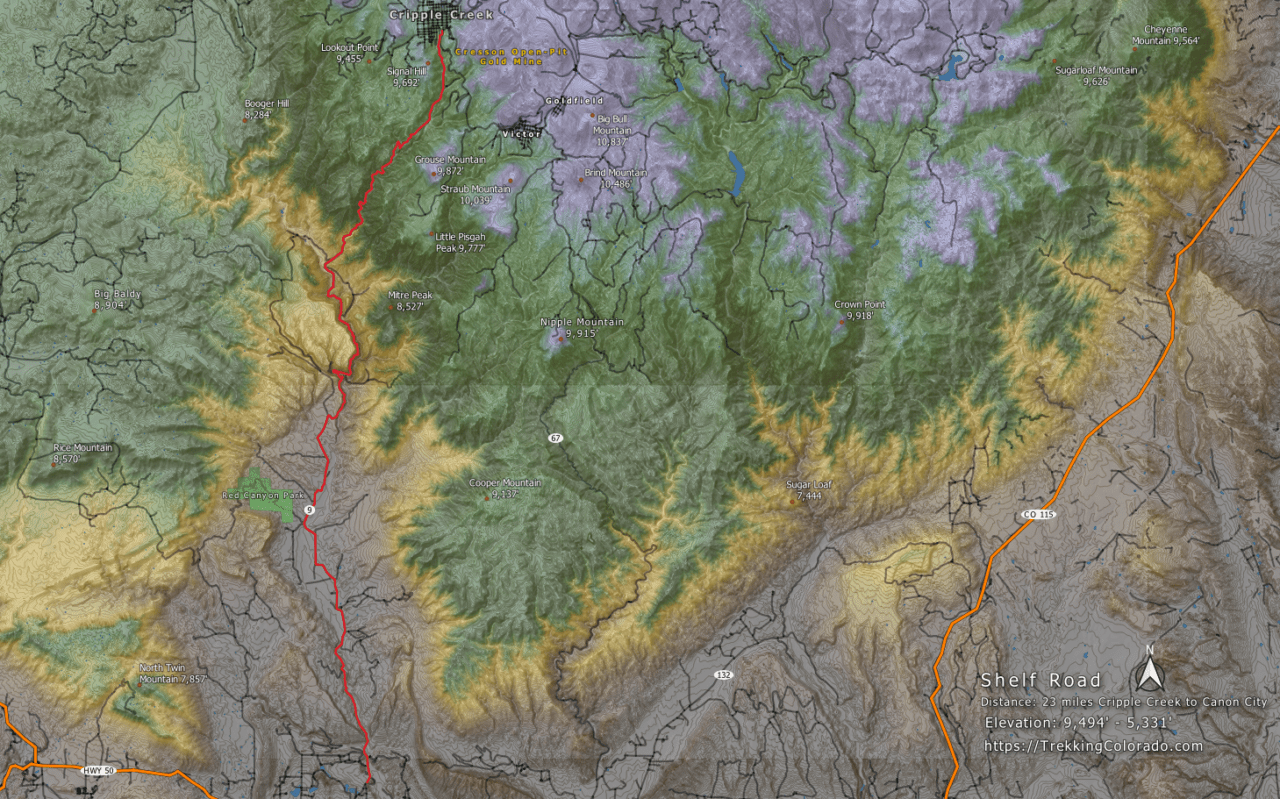 Shelf Road (9,494'), Fourmile Canyon - Trekking Colorado