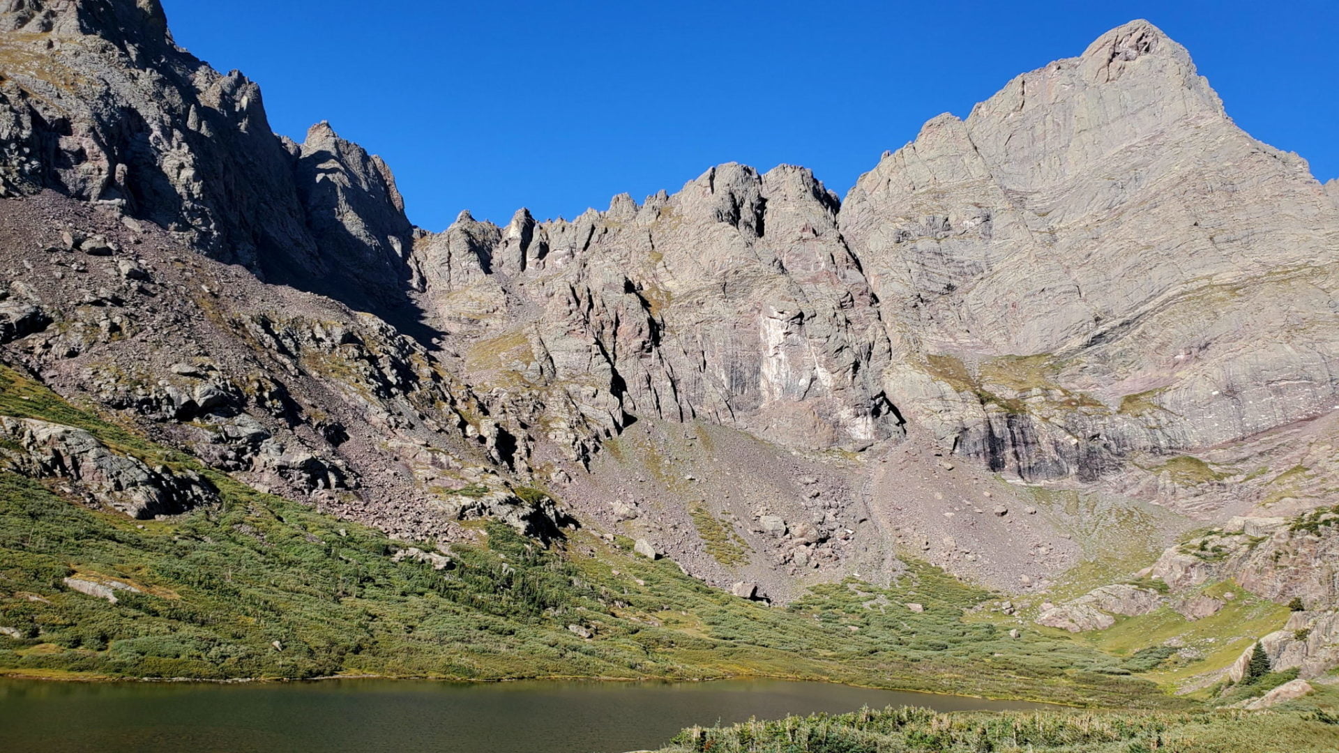 View of Crestone Needle from the Lake