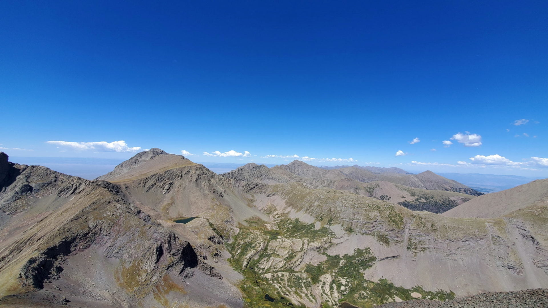 Columbia and Challenger, two 14ers) to the left (near center)
