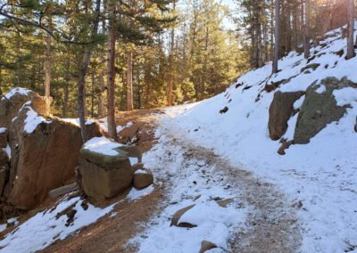 Trail begins with a steep hike