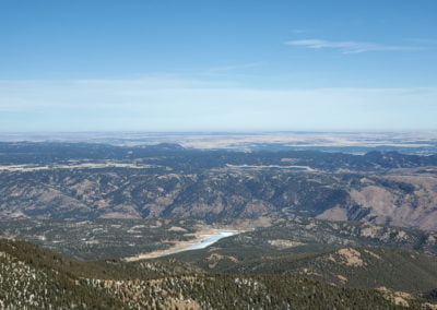 Looking towards the east are numerous reservoirs
