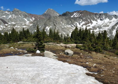 Snow quickly melting mid-June