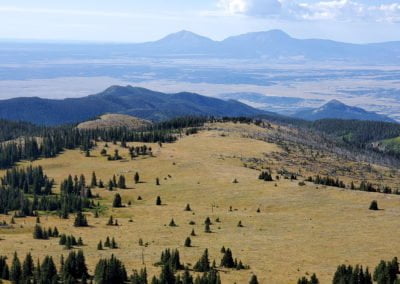 The two Spanish Peaks in the distance