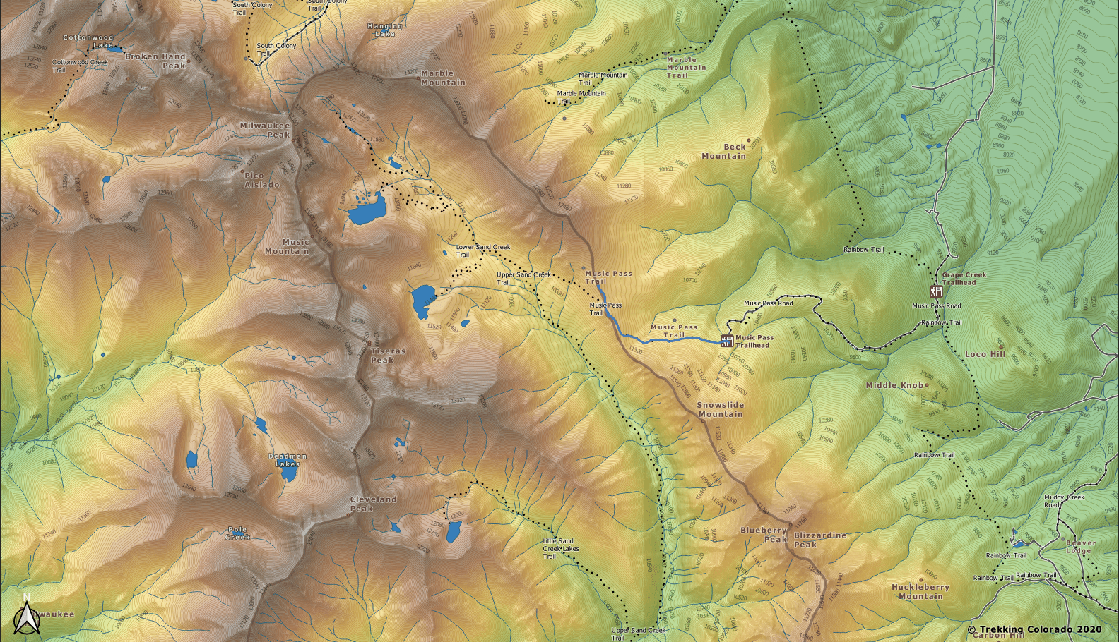 Elevation Map Pancake Rocks
