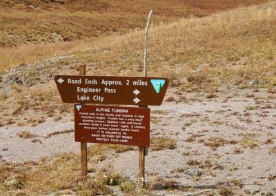 Turning east to Engineer Pass