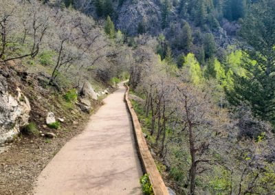 The Overlook trail is flat and paved the whole way