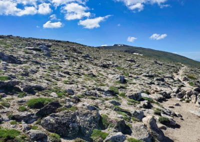 The summit in the distance