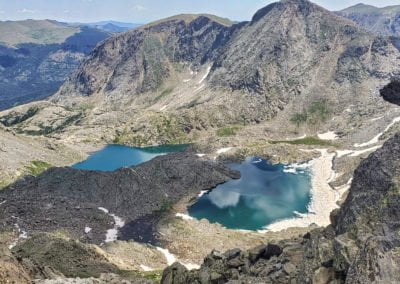 Azure and Inkwell Lake from the summit of Mt Ida