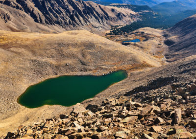 Another view from the summit of Ethel Lake and Byron Lake in the distance