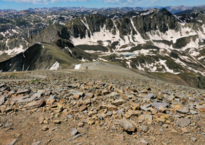 Looking back from the summit